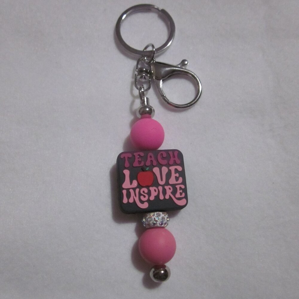 Pink Inspirational Keychain.